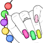 icon Glitter Nails Coloring Game
