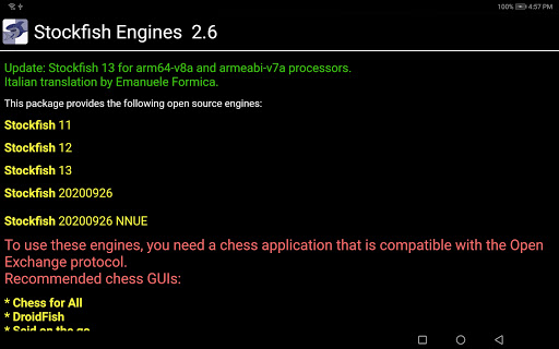 Stockfish Engines OEX 2.10 Free Download