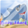 icon baby shark blue sea