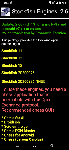 Engines updated to Stockfish 14