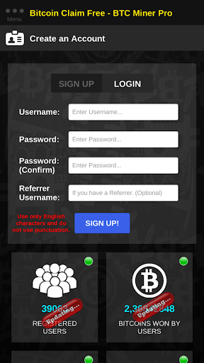 bitcoin claim free btc miner pro app