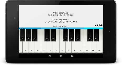 Piano app deals with hindi songs