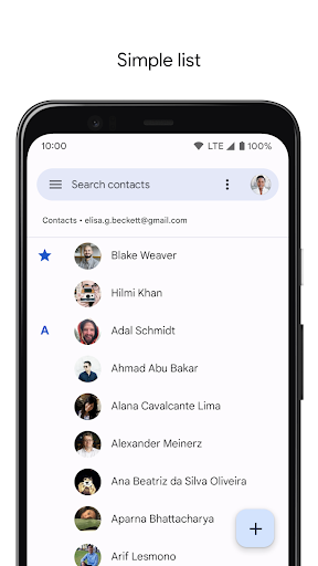 App google 4 contacts for android Sync Google