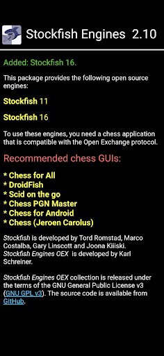 Baixar gratuitamente Stockfish Engines OEX APK para Android