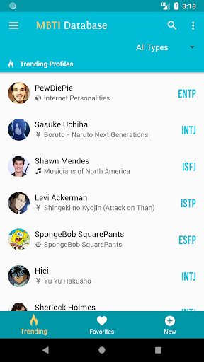 Download The Mbti Database Real Fictional Profile Voting For Android 4 4 4