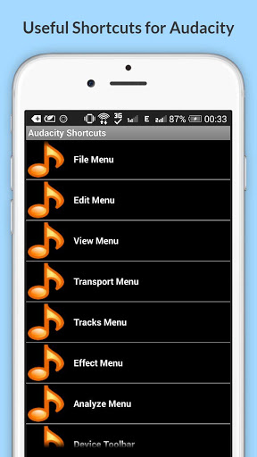 Download Free Audacity Shortcuts for android 6.0.1