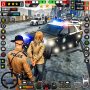 icon Police Car Driving Cop Car