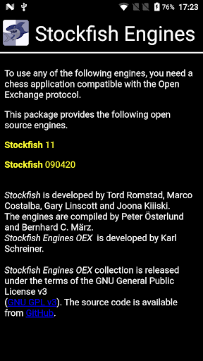 Baixar gratuitamente Stockfish Engines OEX APK para Android